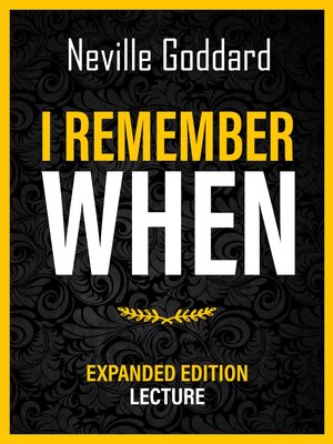 cover image of I Remember When--Expanded Edition Lecture